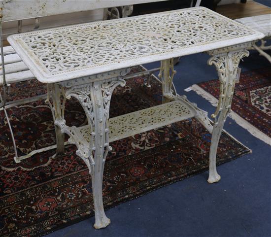 A Victorian cast iron table, W.101cm